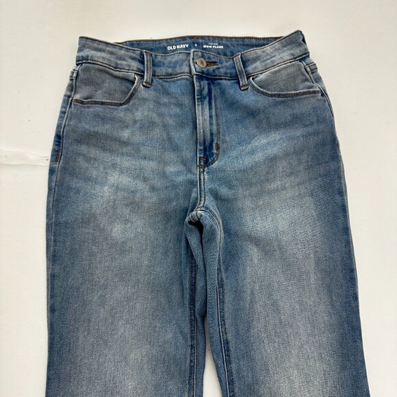 Old Navy High Rise Wow Flare Women's size 2 Light Blue Denim Jeans - Picture 2 of 5